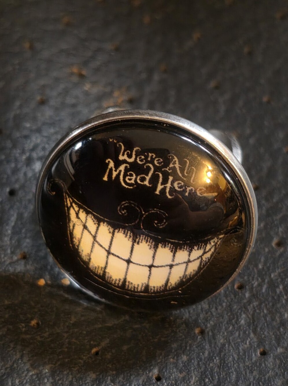 We Are All A Little Mad Here Alice In Wonderland Quote Adjustable Ring